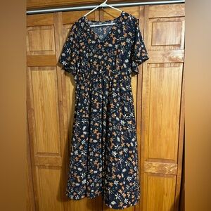 Blue floral midi/maxi dress.